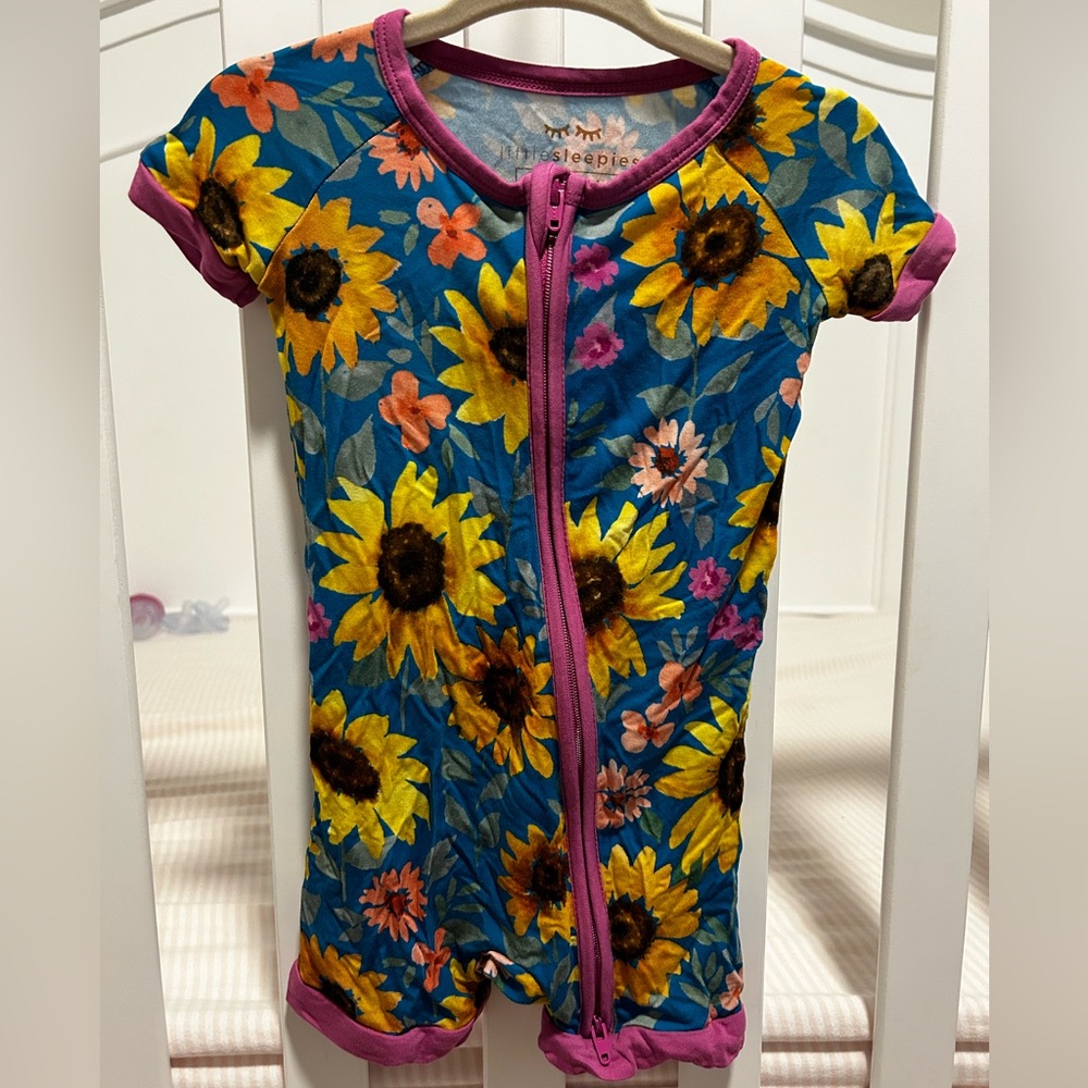 Little Sleepies sunflower Fields shorty 6-12 months